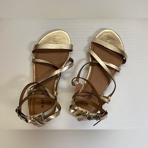 JUSTFAB Gold Sandals Flats